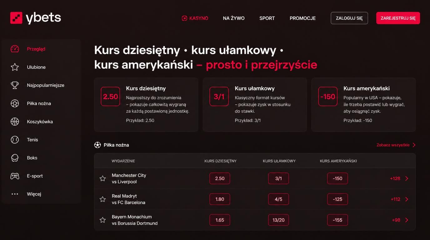 Interfejs przedstawiający różne formaty kursów z przykładami i czytelnym opisem
